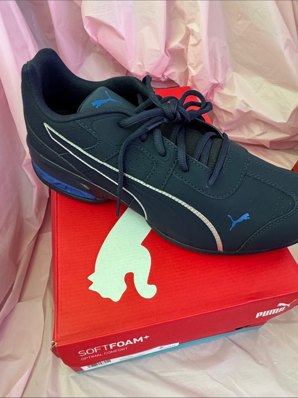 Puma Navy Sneaker with Blue and Silver Details